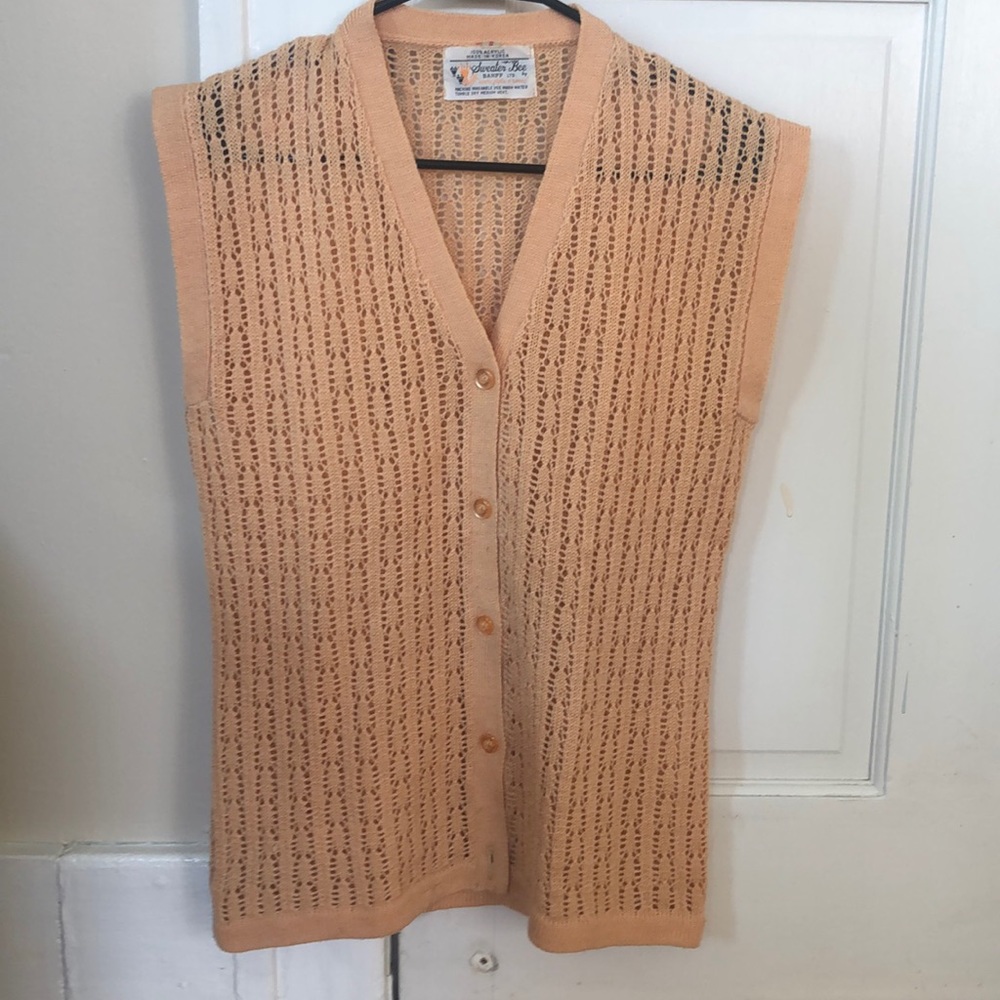 Vintage Sweater By Bee Banff Sleeveless Cardigan